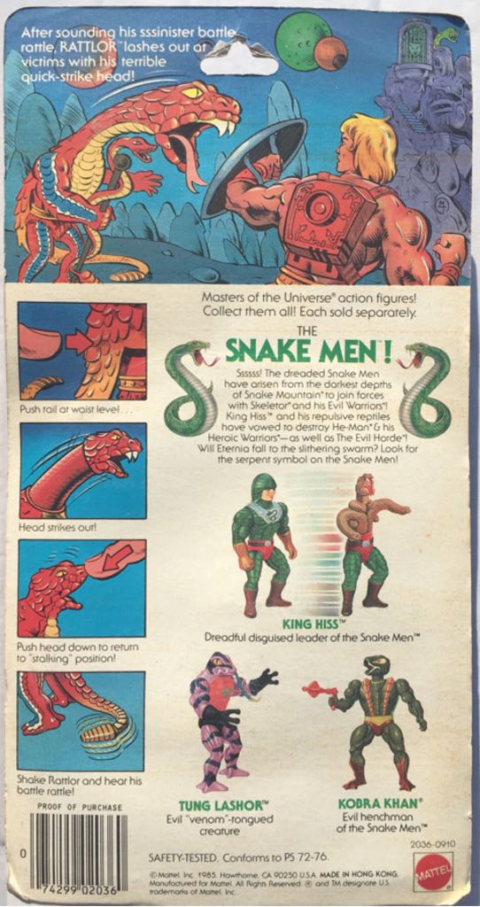 Rattlor - Mattel (Masters Of The Universe) action figure collectible [Barcode 074299020360] - Main Image 2