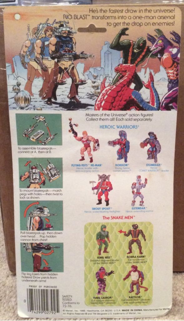 Rio Blast - Mattel (Vintage Masters Of The Universe) action figure collectible [Barcode 074299027925] - Main Image 2