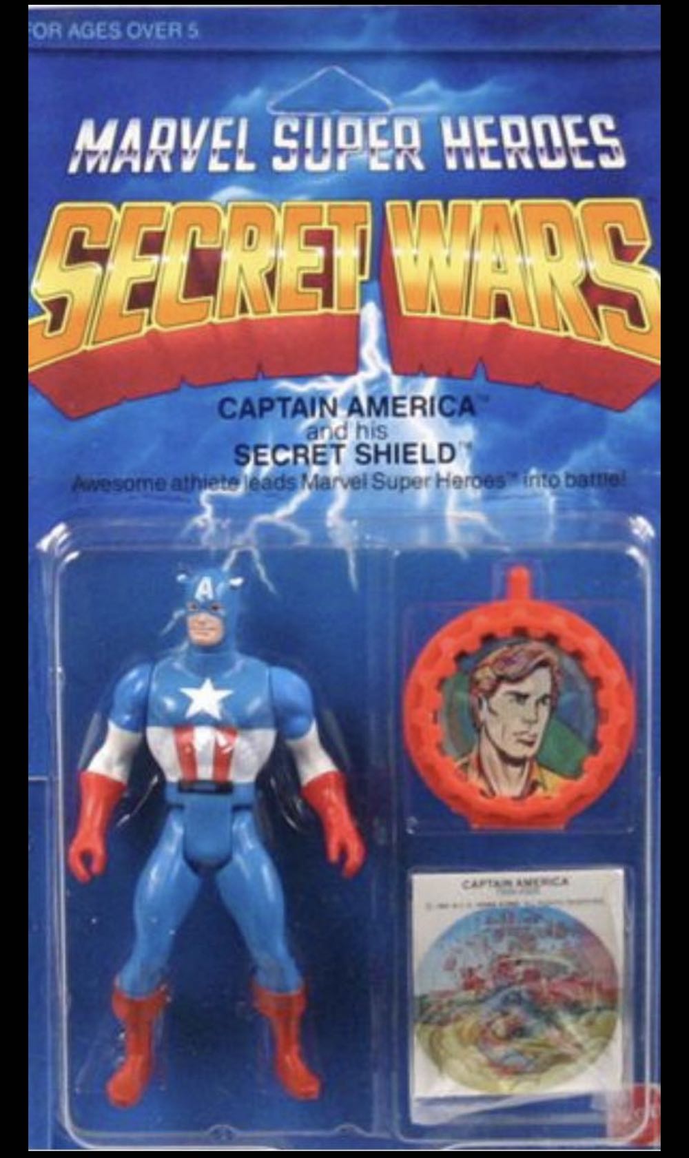 Captain America - Mattel (Marvel Super Heroes Secret Wars) action figure collectible [Barcode 074299072055] - Main Image 2