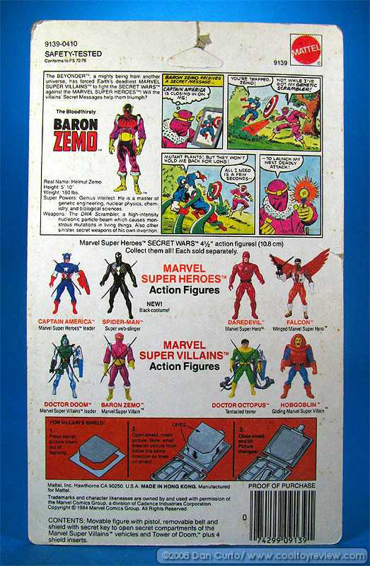Baron Zemo - Mattel (Marvel Comics - Super Heroes) action figure collectible [Barcode 074299091391] - Main Image 4