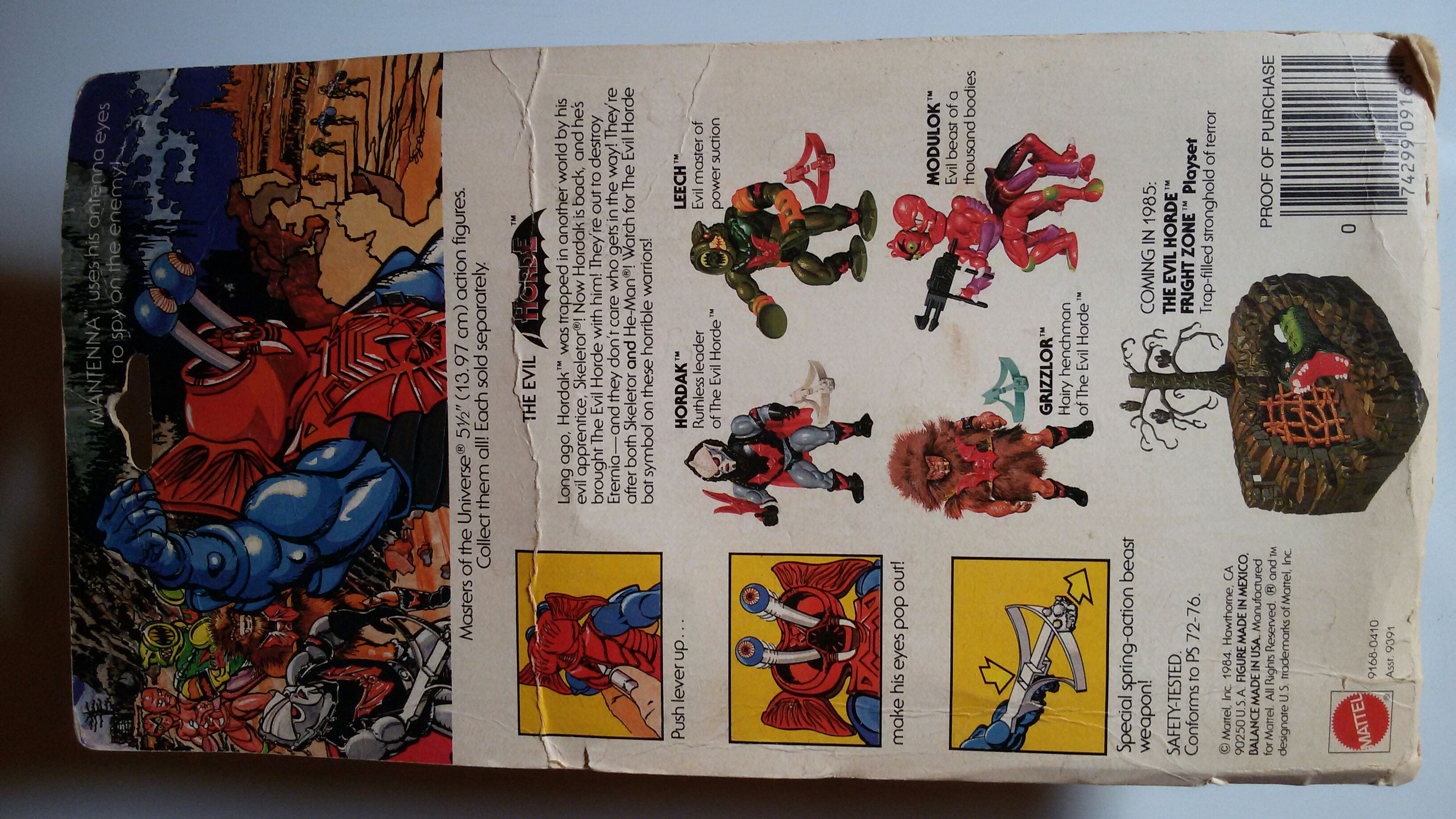 MotU - Vintage - Mantenna - Mattel (Masters Of The Universe) action figure collectible [Barcode 074299091681] - Main Image 2