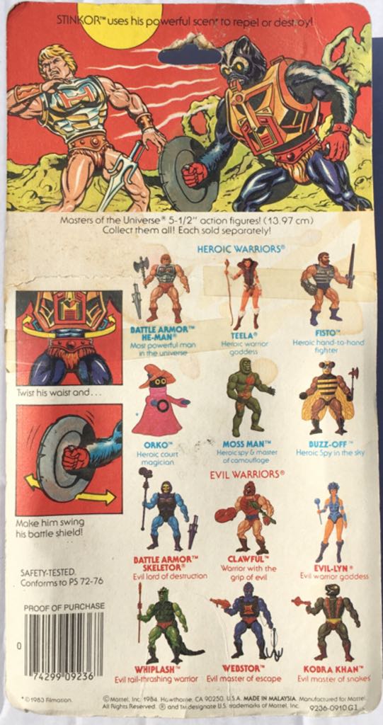 MOTU Stinkor - Mattel (MOTU) action figure collectible [Barcode 074299092367] - Main Image 2