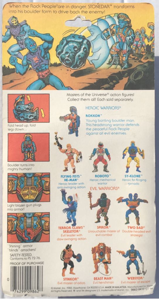 Stonedar - Heroic Leader Of The Rock People - Mattel (Masters Of The Universe) action figure collectible [Barcode 074299098628] - Main Image 2