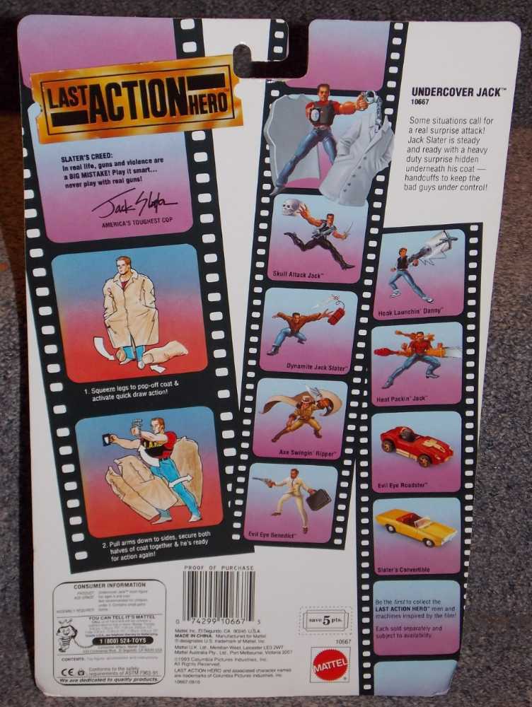 Jack Slater (Undercover) - Mattel (Last Action Hero) action figure collectible [Barcode 074299106675] - Main Image 3