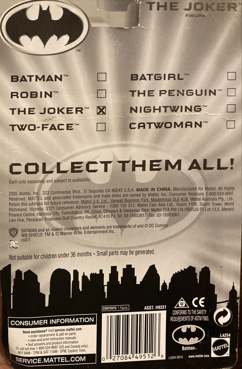 Batman: The Joker - Mattel (Batman) action figure collectible [Barcode 027084495126] - Main Image 2