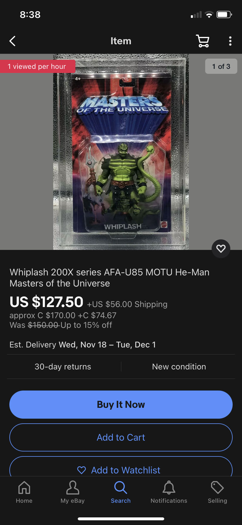 Whiplash - Mattel (Masters Of The Universe 200x) action figure collectible [Barcode 074299555770] - Main Image 3