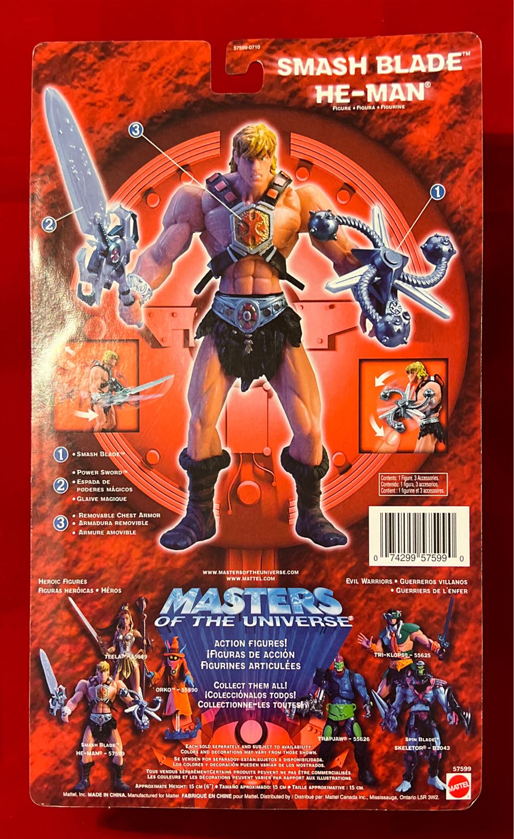 He-Man (Smash Blade) - Mattel (Masters Of The Universe 200x) action figure collectible [Barcode 074299575990] - Main Image 2