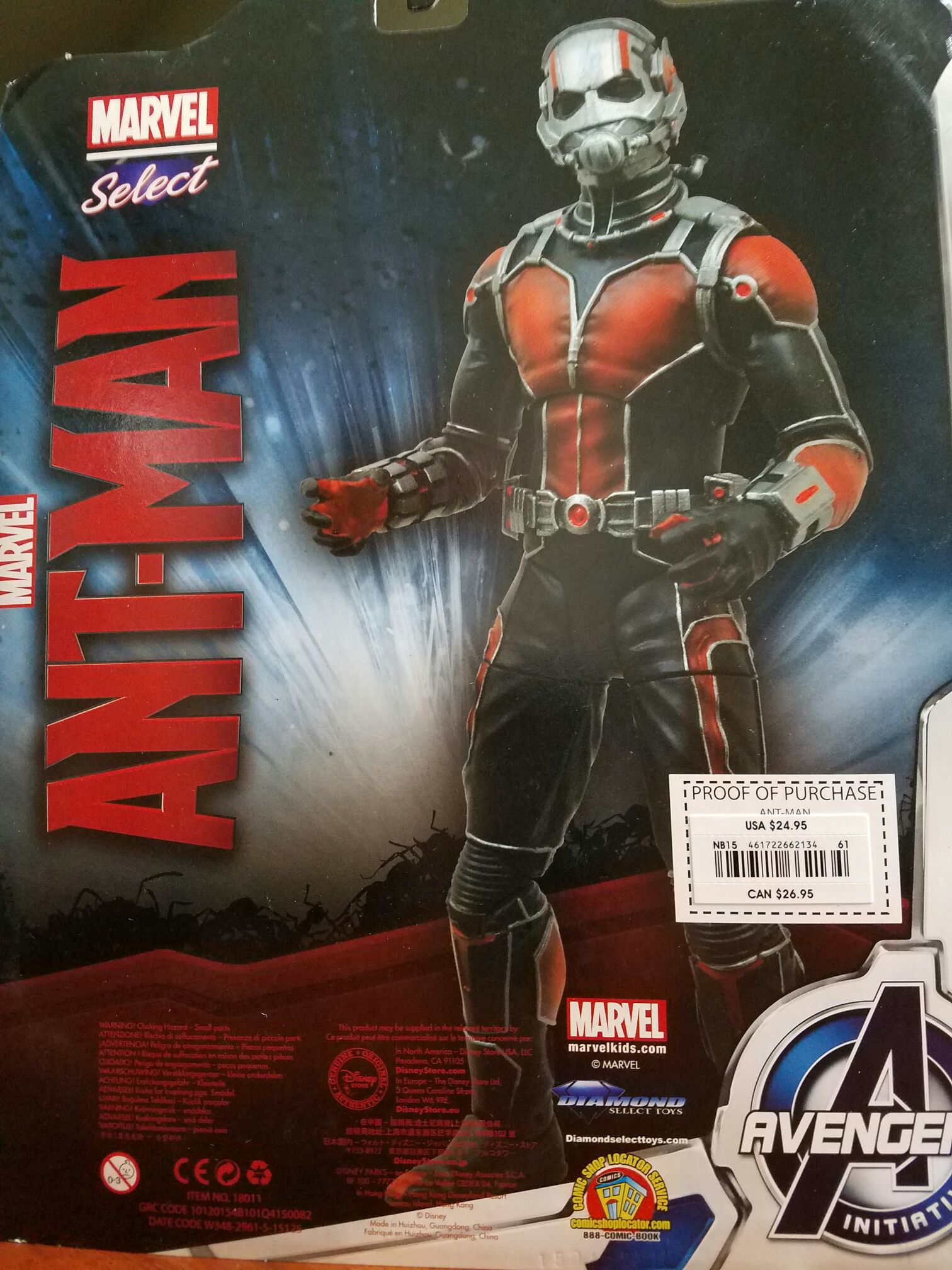 Ant-Man (Ant-Man) - Diamond Select (Marvel Select) action figure collectible [Barcode 074333385608] - Main Image 2