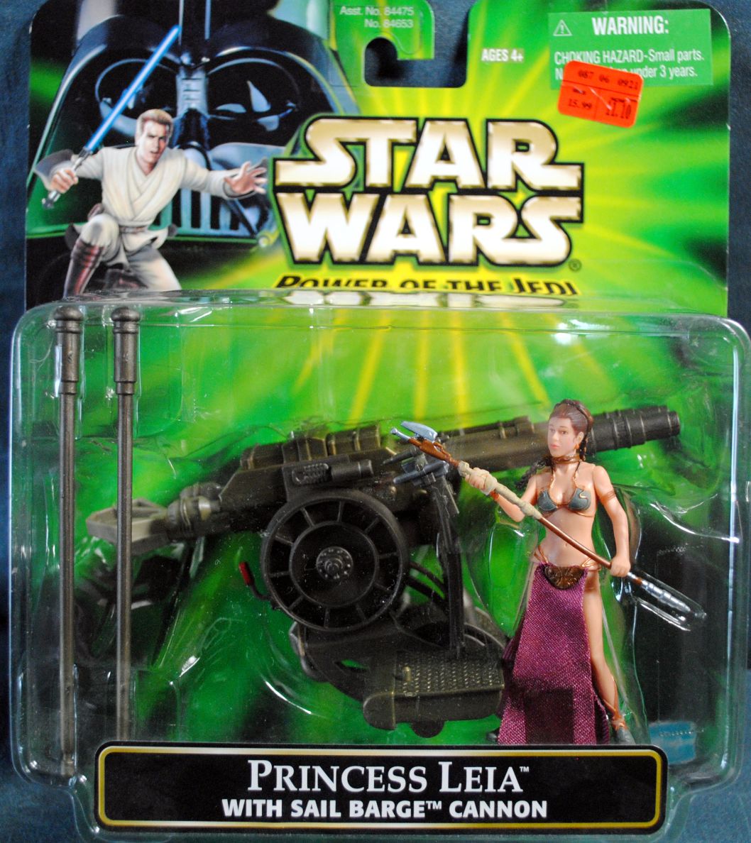 Power Of The Jedi 3.75 - Deluxe Princess Leia slave With Sail Barge Cannon ROTJ - Hasbro (Star Wars Episode VI Return Of The Jedi) action figure collectible [Barcode 0076930846537] - Main Image 1