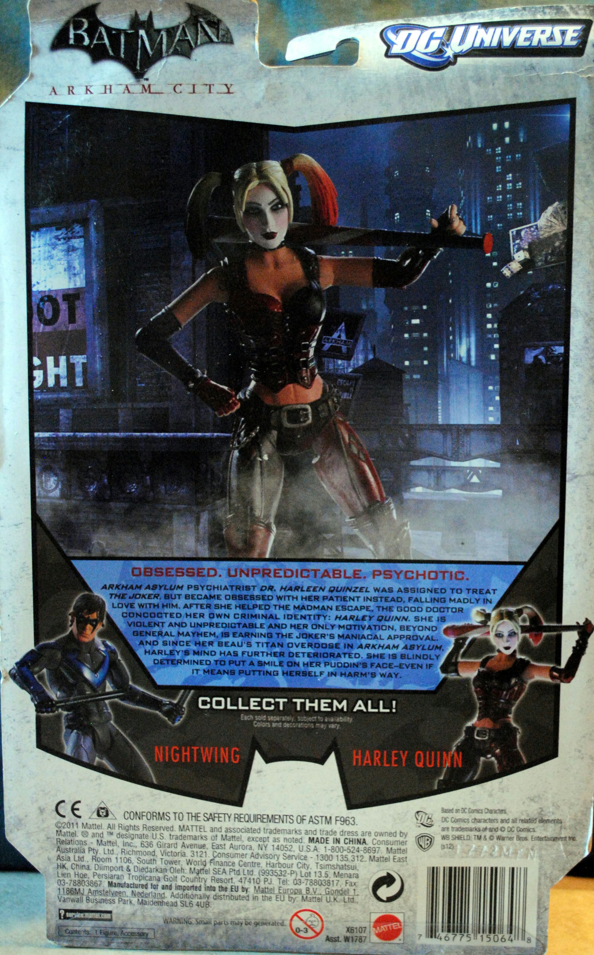 Harley Quinn - Mattel (Batman Arkham City) (Batman Arkham City) action figure collectible [Barcode 0746775150648] - Main Image 2
