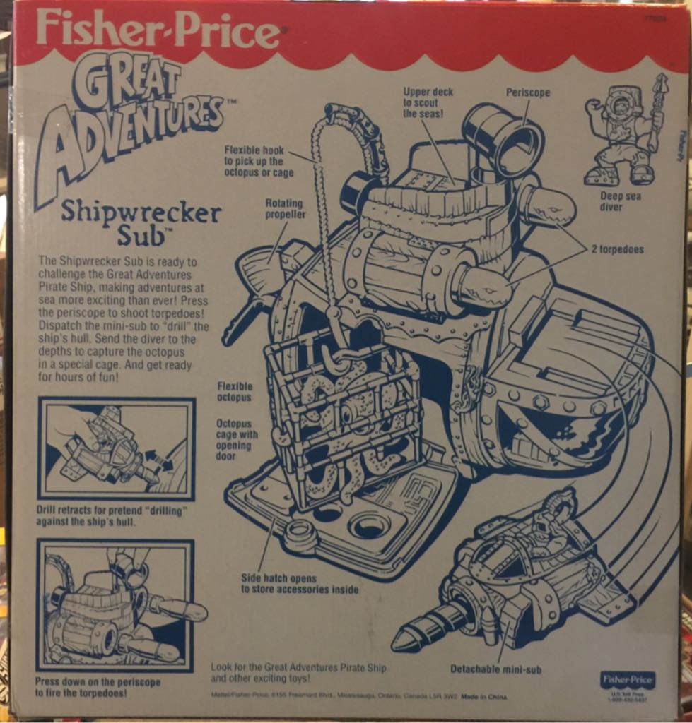 Shipwrecked Sub - Fisher-Price, Inc (Great Adventures) action figure collectible [Barcode 075380770249] - Main Image 2
