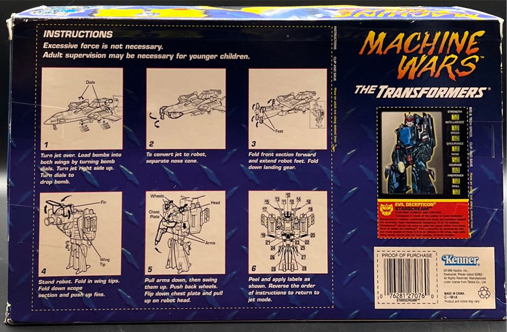 Starscream - Hasbro (Transformers: Machine Wars) action figure collectible [Barcode 076281270760] - Main Image 2