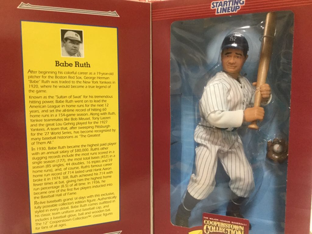 Starting Lineup Major League Baseball Cooperstown Collection Babe Ruth - Hasbro Inc (Cooperstown Collection) action figure collectible [Barcode 076281277882] - Main Image 2