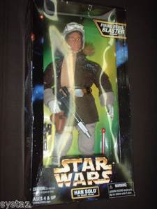 12” Han Solo In Hoth Gear With Firing Rebel Blaster  - Kenner (1995-2000 The Power of the Force) action figure collectible [Barcode 076281279169] - Main Image 1
