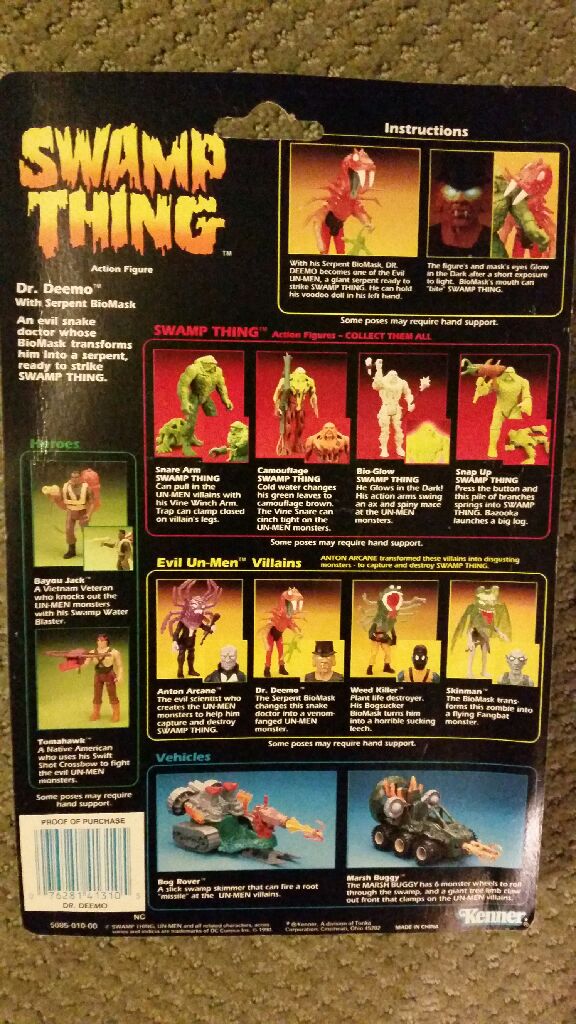 Dr. Deemo - Kenner (Swamp Thing) action figure collectible [Barcode 076281413105] - Main Image 2