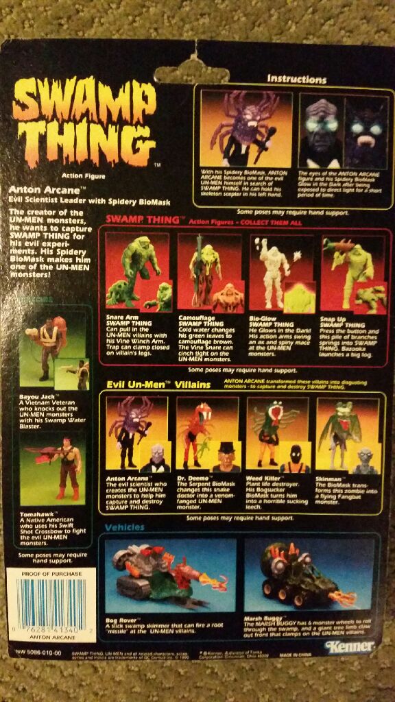 Anton Arcane (Evil Scientist Leader) - Kenner (Swamp Thing) action figure collectible [Barcode 076281413402] - Main Image 2
