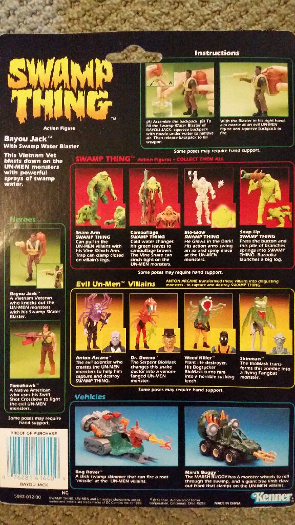 Bayou Jack - Kenner (Swamp Thing) action figure collectible [Barcode 076281414409] - Main Image 2