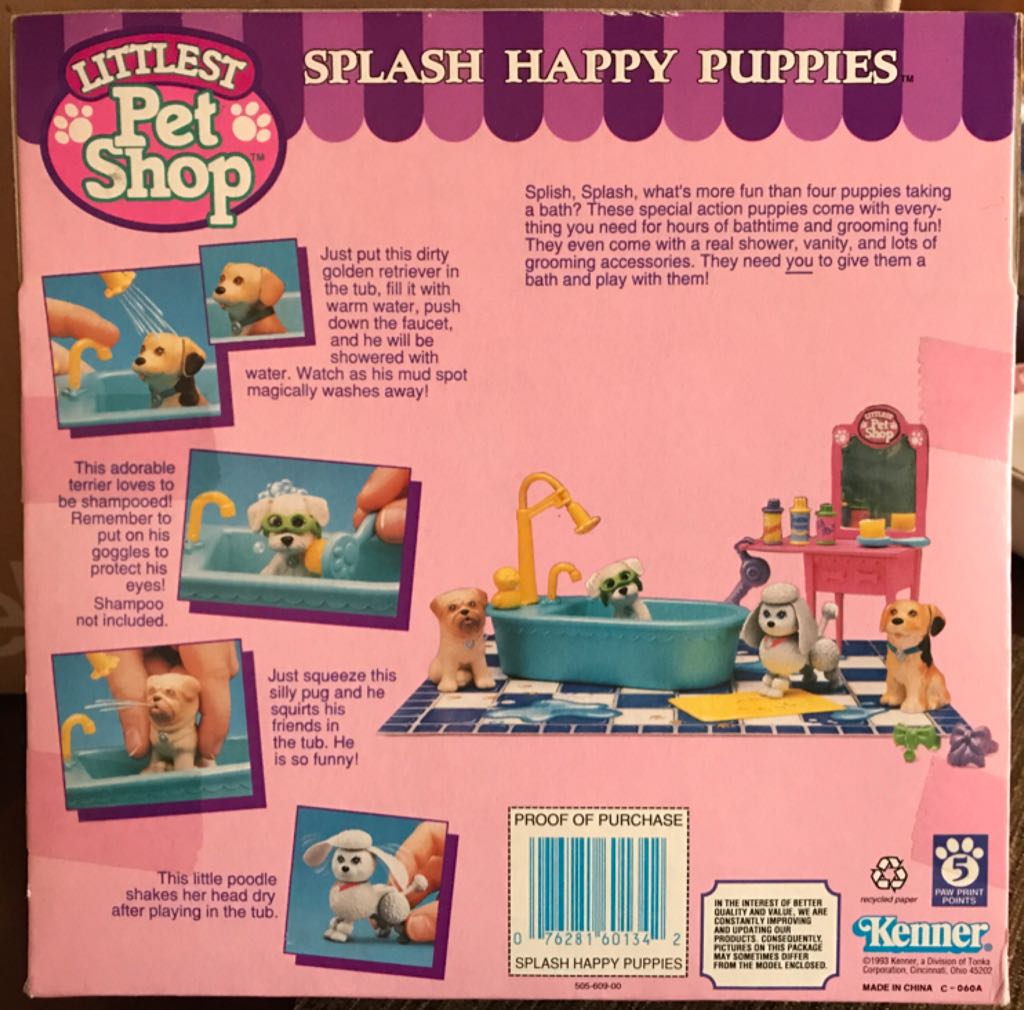 Splash Happy Puppies - Kenner (Littlest Pet Shop) action figure collectible [Barcode 076281601342] - Main Image 2
