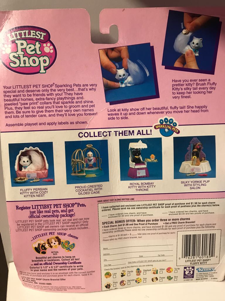 Fluffy Persian Kitty With Cozy Kitty Nest - Kenner (Littlest Pet Shop) action figure collectible [Barcode 076281601892] - Main Image 2