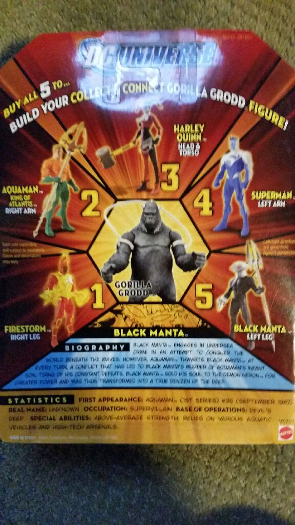 DC Universe Classics Wave 2 - Gorilla Grodd BAF Black Manta  - Mattel (DC  Universe Classics) action figure collectible [Barcode 027084596168] - Main Image 2
