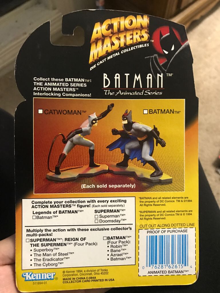 Batman The Animated Series - Action Masters Die Cast Metal Collectibles - Kenner (Batman The Animated Series) action figure collectible [Barcode 076281626154] - Main Image 2