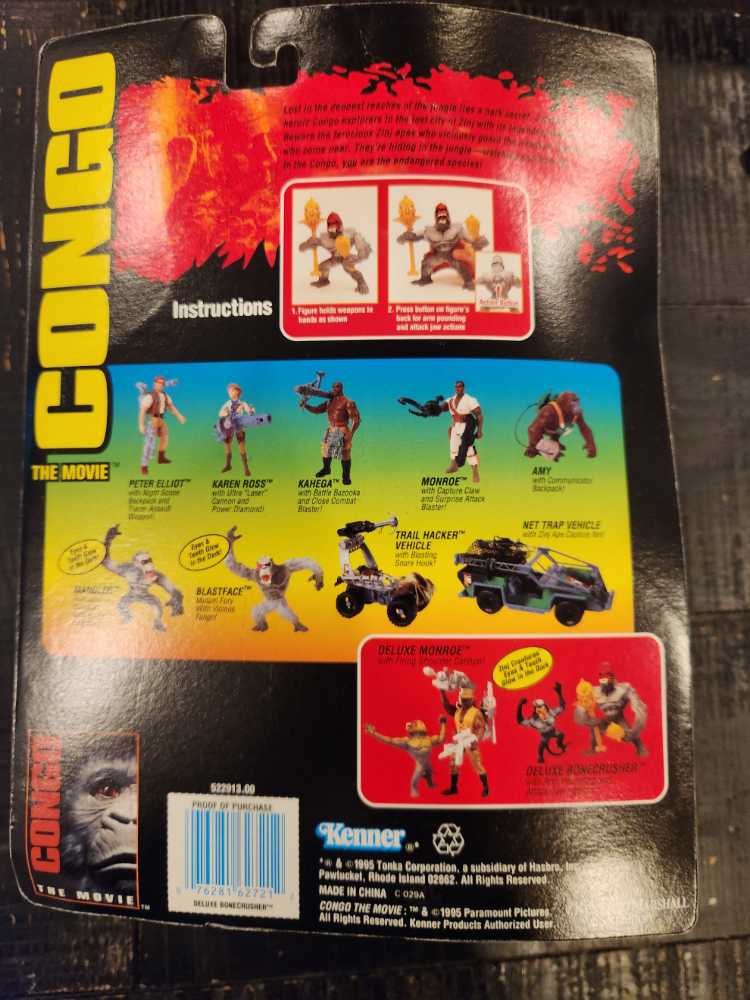 Bonecrusher  (Deluxe) - Kenner (Congo The Movie) action figure collectible [Barcode 076281627212] - Main Image 2