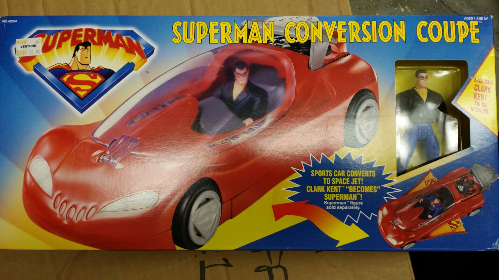 Superman Conversion Coupe - Kenner (Superman: The Animated Series) action figure collectible [Barcode 076281629544] - Main Image 1