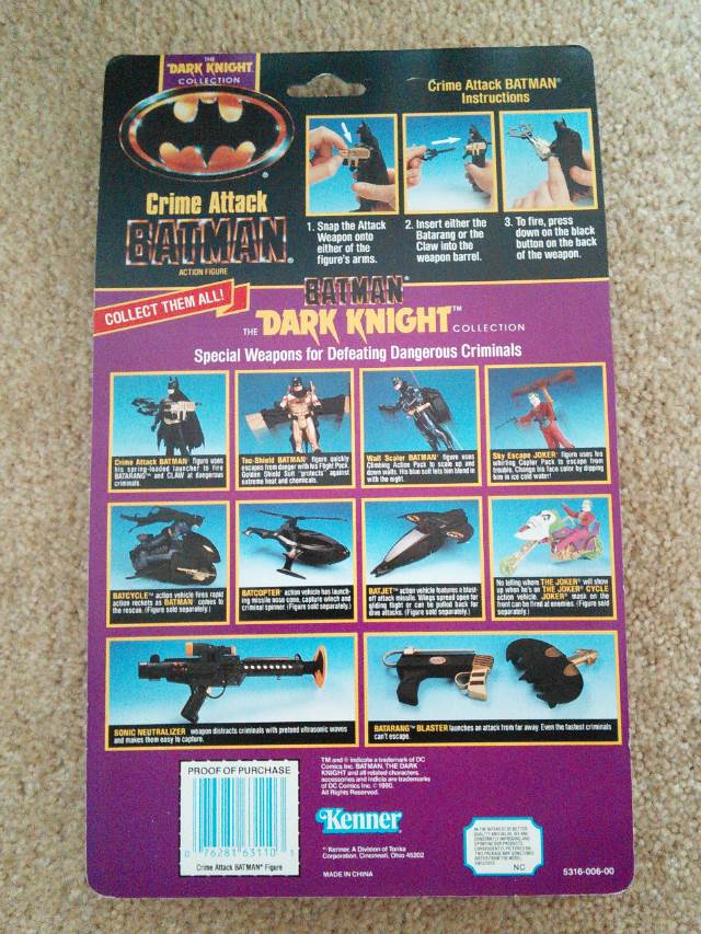 Batman (Crime Attack) - Kenner (Batman: The Dark Knight Collection) action figure collectible [Barcode 076281631103] - Main Image 2