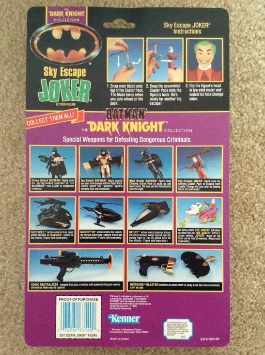 Joker (Sky Escape) - Kenner (Batman: The Dark Knight Collection) action figure collectible [Barcode 076281631400] - Main Image 2