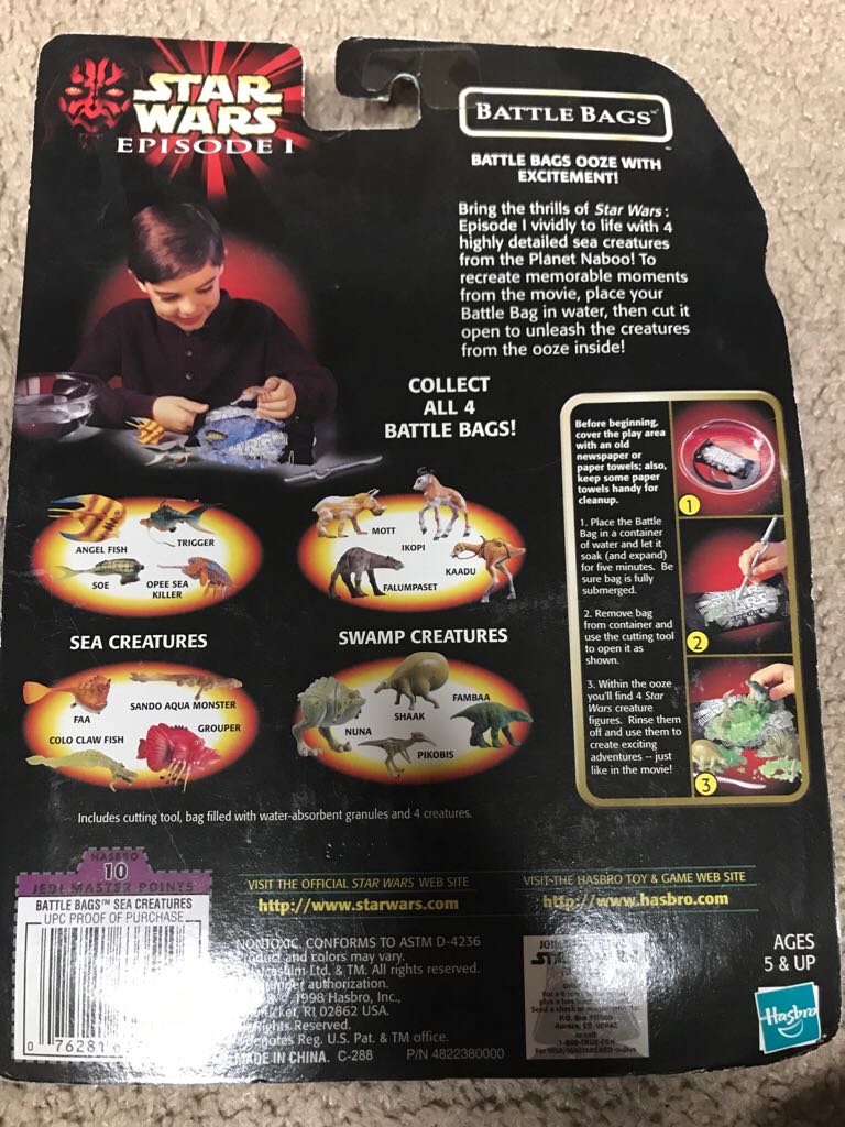 Battle Bags (Sea Creatures) - Star Wars (Episode I) - Hasbro (Star Wars) action figure collectible [Barcode 076281633510] - Main Image 2