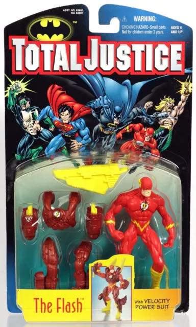 DC Flash With YELLOW Velocity Power Suit (by Mail order Bag And Box) - Kenner (Total Justice) action figure collectible [Barcode 076281638010] - Main Image 3