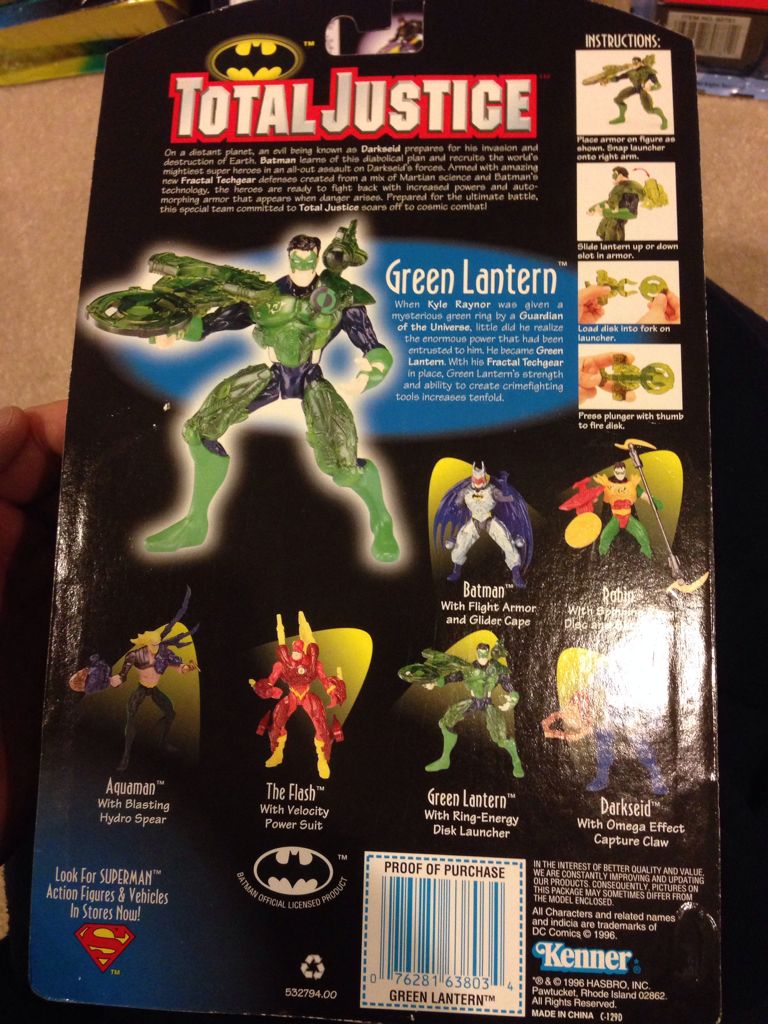 Total Justice Green Lantern - Kenner (Total Justice) action figure collectible [Barcode 076281638034] - Main Image 2
