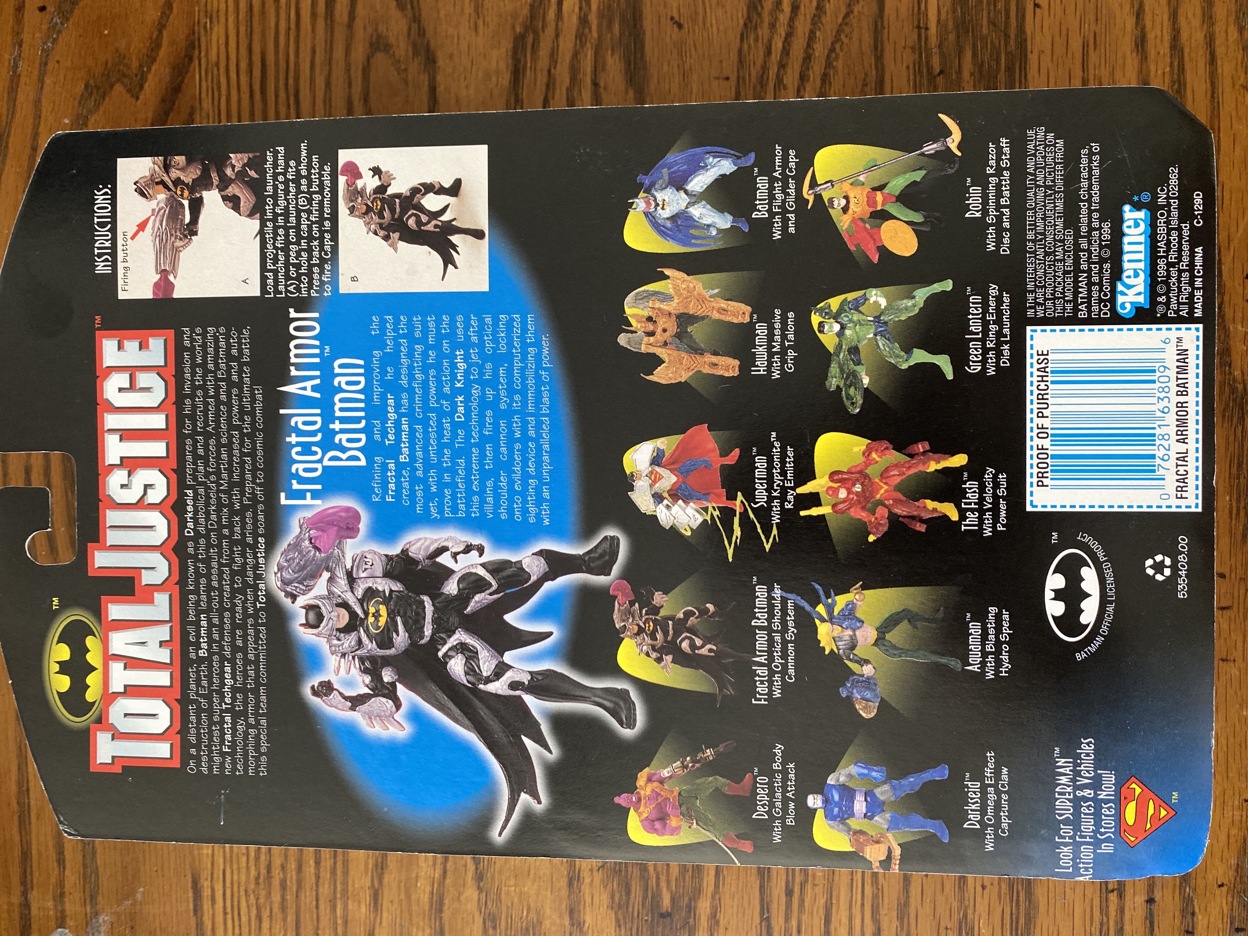 Batman with Flight Armor & Glider Cape - Hasbo / Kenner (Total Justice) action figure collectible [Barcode 076281638096] - Main Image 2