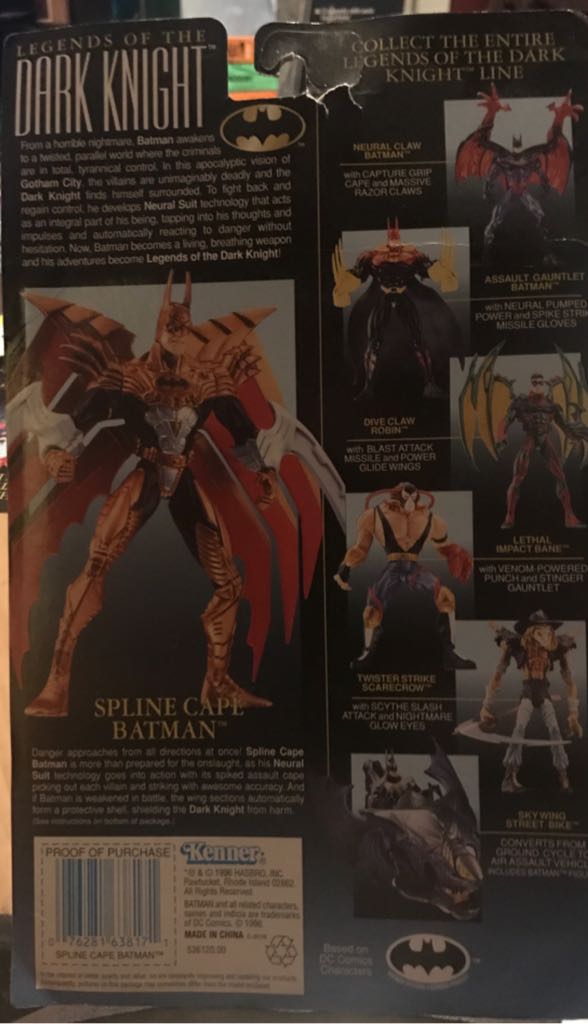 Batman [Spline Cape] - Kenner (Legends Of The Dark Knight) action figure collectible [Barcode 076281638171] - Main Image 2