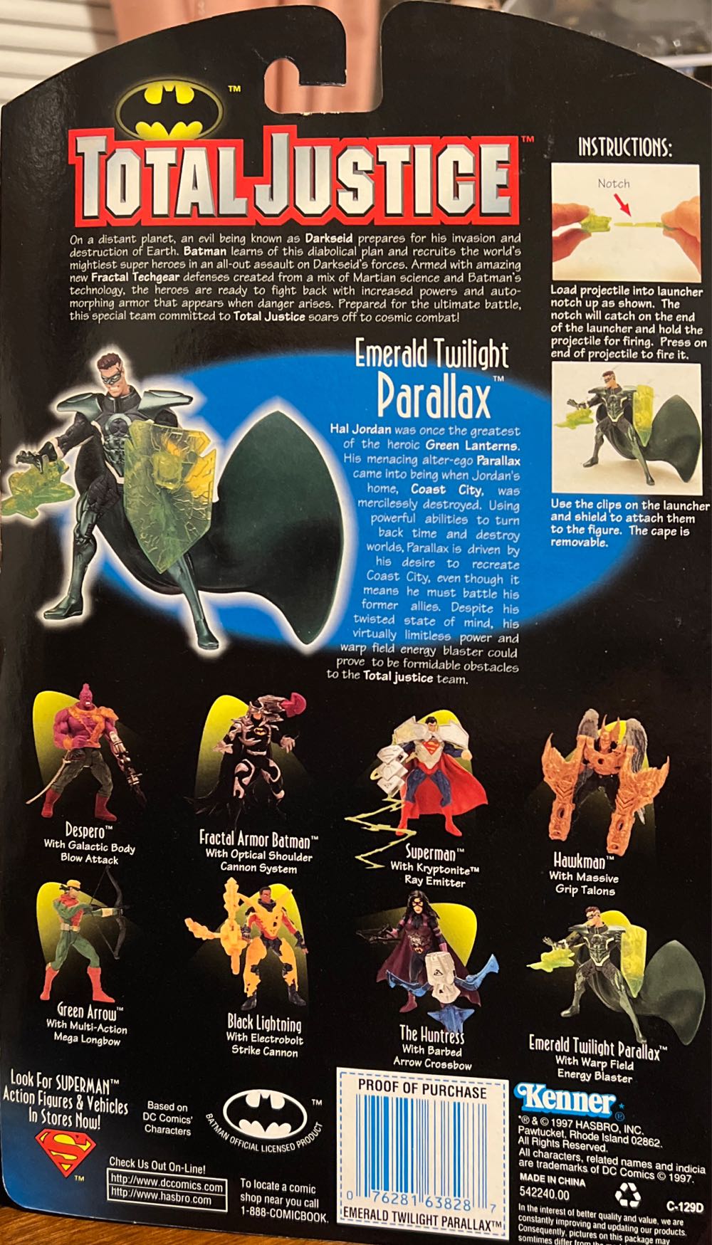 Total Justice: Parallax - Kenner (Emerald Twilight Parallax) action figure collectible [Barcode 076281638287] - Main Image 3