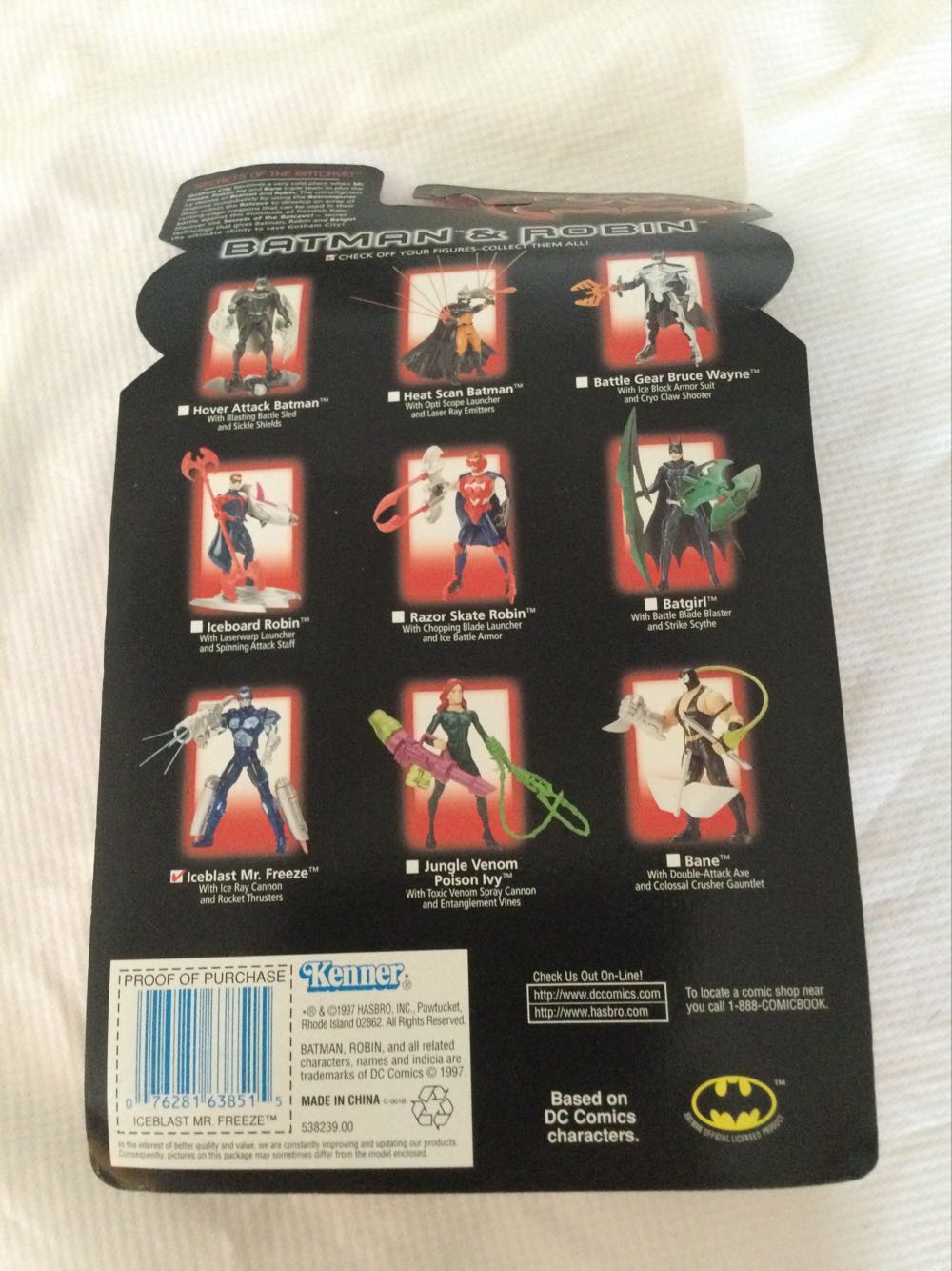 Mr. Freeze [Iceblast] - Kenner (Batman & Robin) action figure collectible [Barcode 076281638515] - Main Image 2