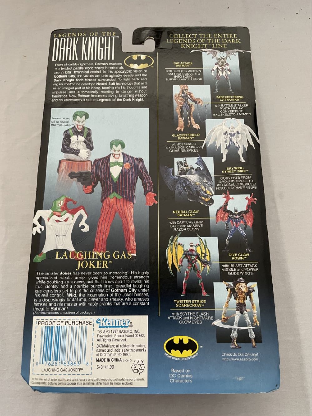 Joker (Laughing Gas) - Kenner (Batman: Legends of the Dark Knight) action figure collectible [Barcode 076281638638] - Main Image 4