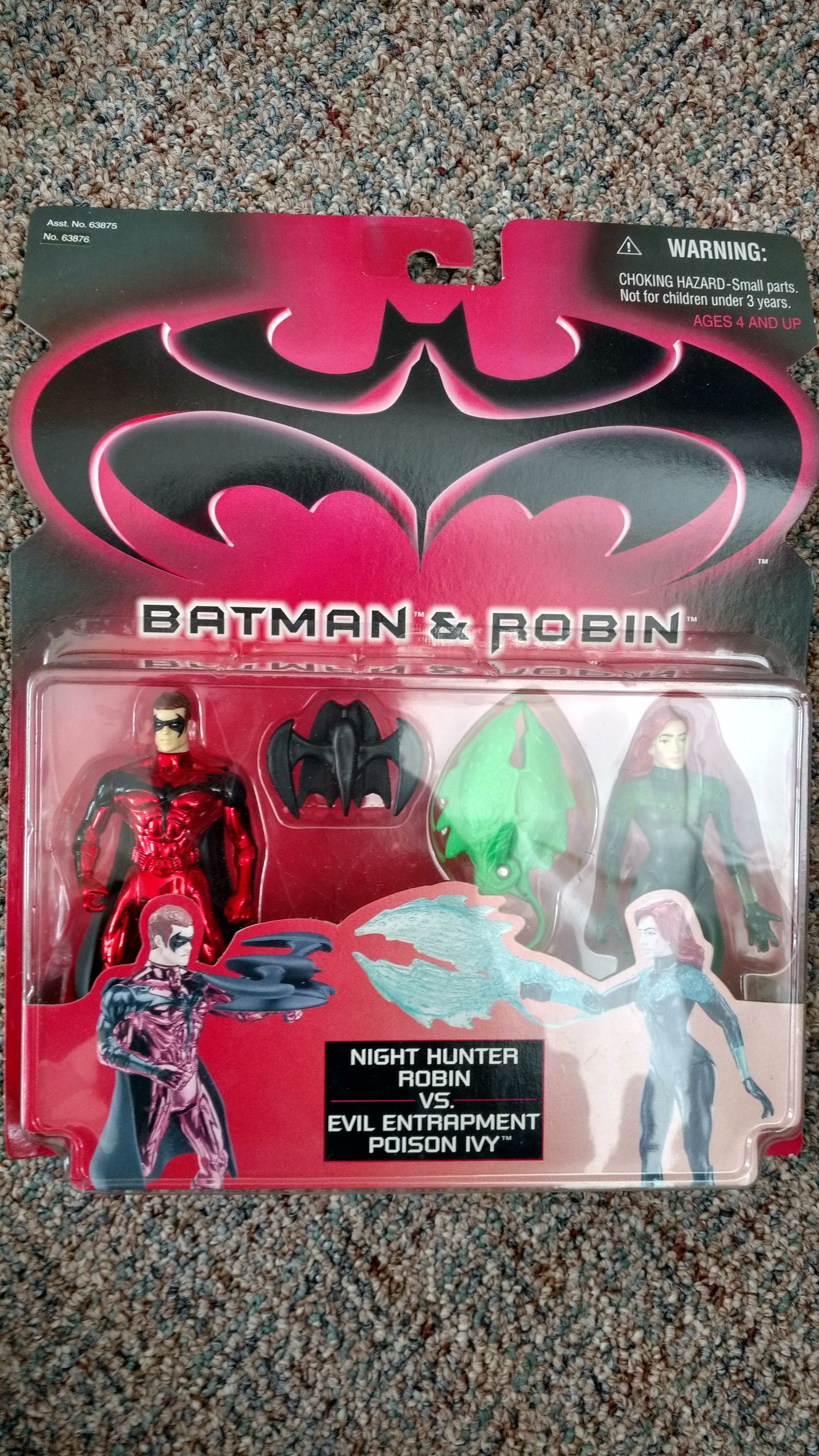 Robin (Night Hunter) vs. Poison Ivy (Evil Entrapment) - Kenner (Batman: Batman & Robin) action figure collectible [Barcode 076281638768] - Main Image 1
