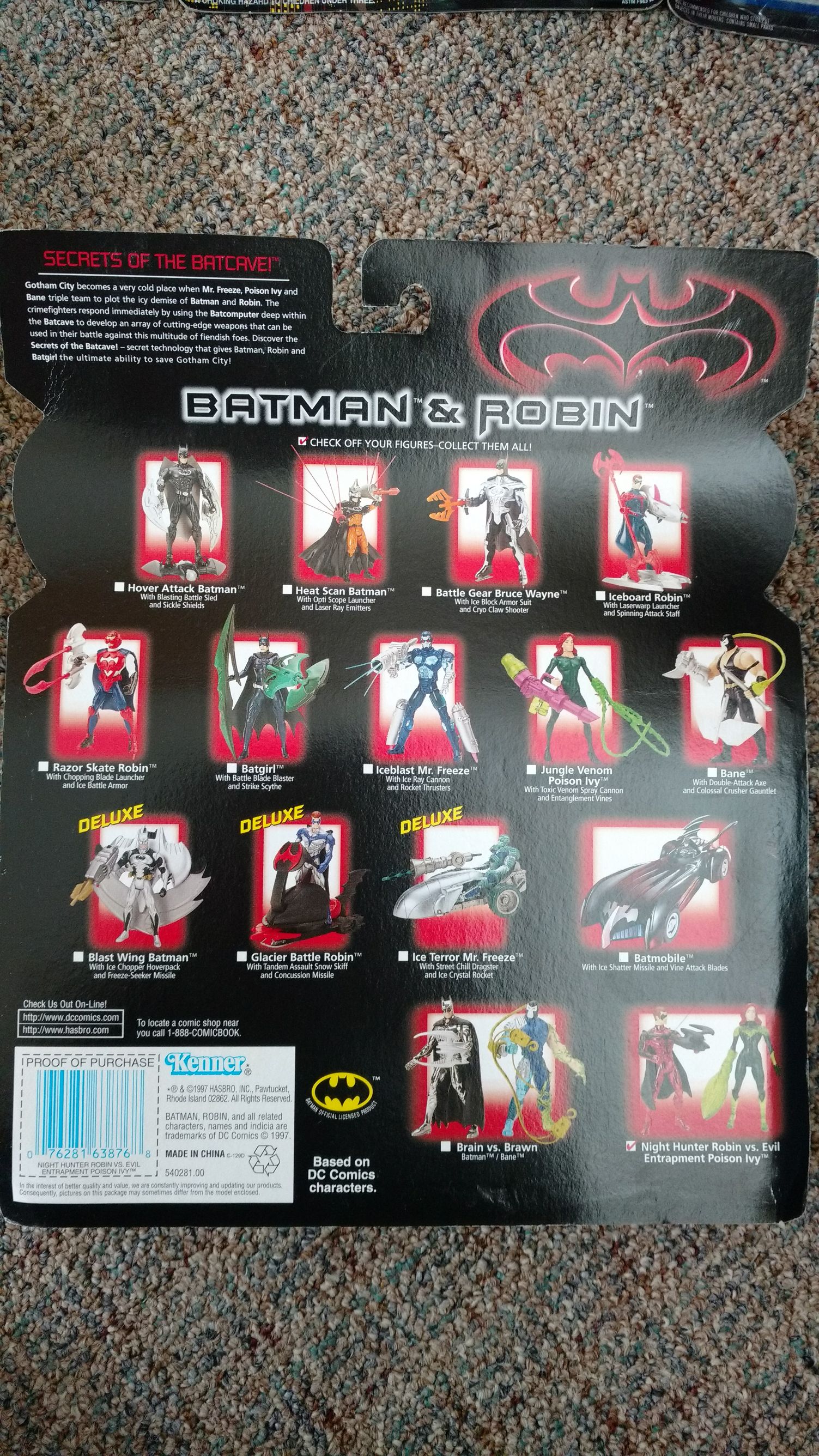 Robin (Night Hunter) vs. Poison Ivy (Evil Entrapment) - Kenner (Batman: Batman & Robin) action figure collectible [Barcode 076281638768] - Main Image 2