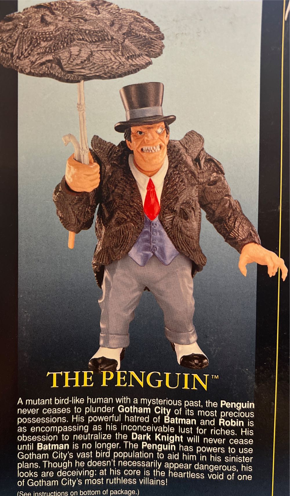 LODK Penguin with Spinning Attack Umbrella - Kenner (Batman LODK Premium) action figure collectible [Barcode 076281638812] - Main Image 4