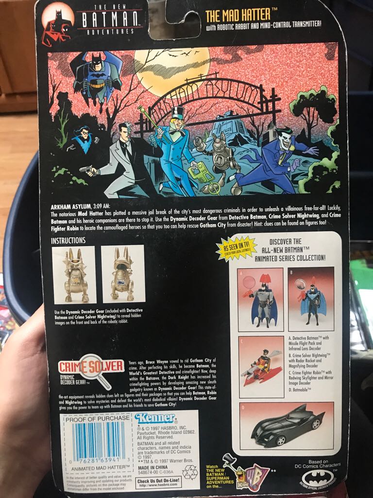 Mad Hatter, The - Kenner (Batman: New Adventures) action figure collectible [Barcode 076281639413] - Main Image 2