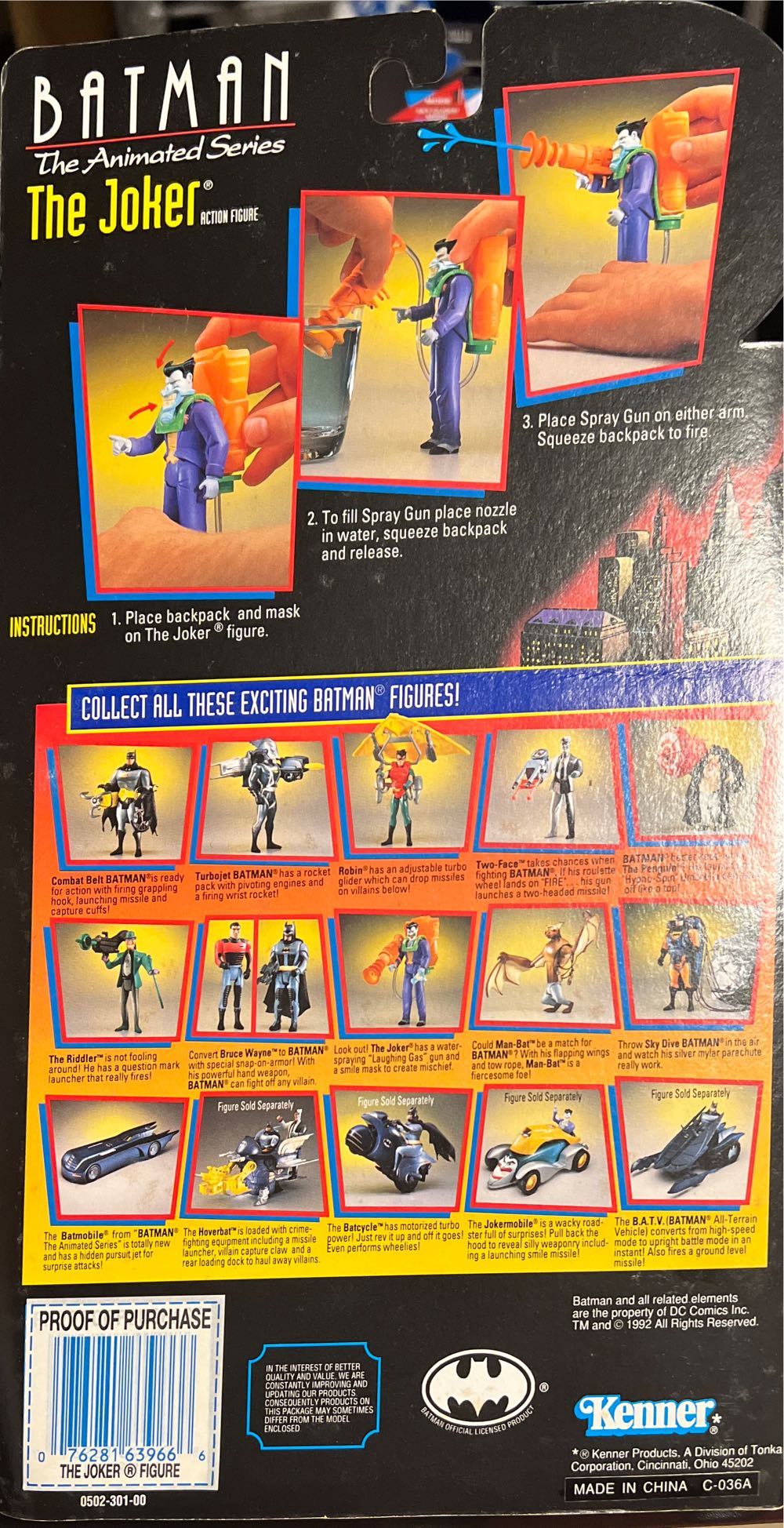 Batman TAS: Joker - Kenner (Batman: The Animated Series) action figure collectible [Barcode 076281639666] - Main Image 2