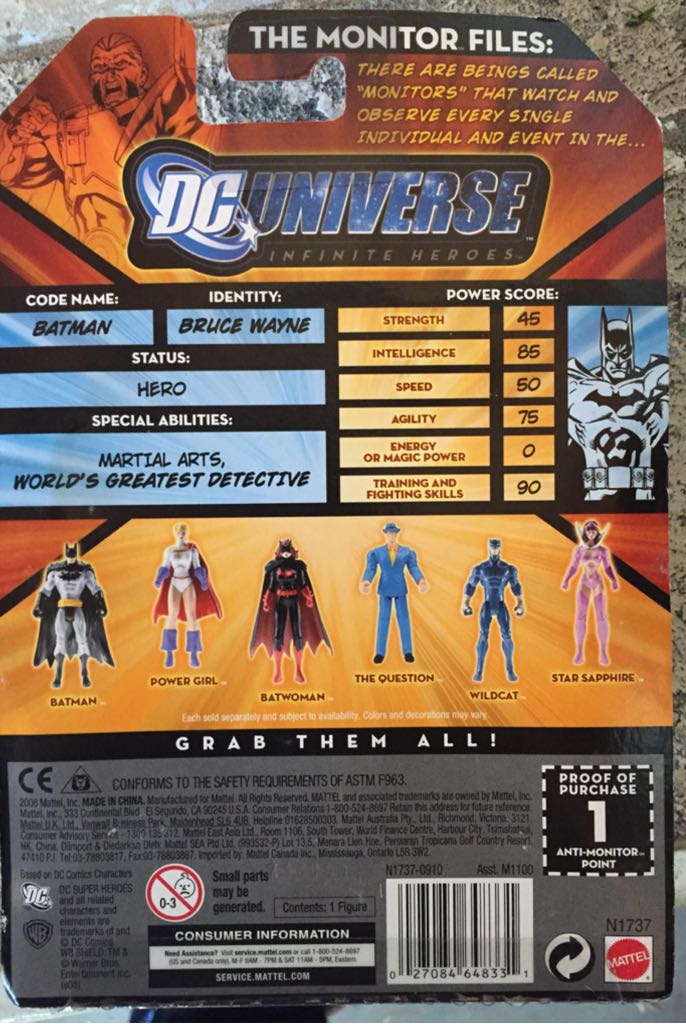 Batman - Mattel (DC UNIVERSE Infinite Heroes) action figure collectible [Barcode 027084648331] - Main Image 2