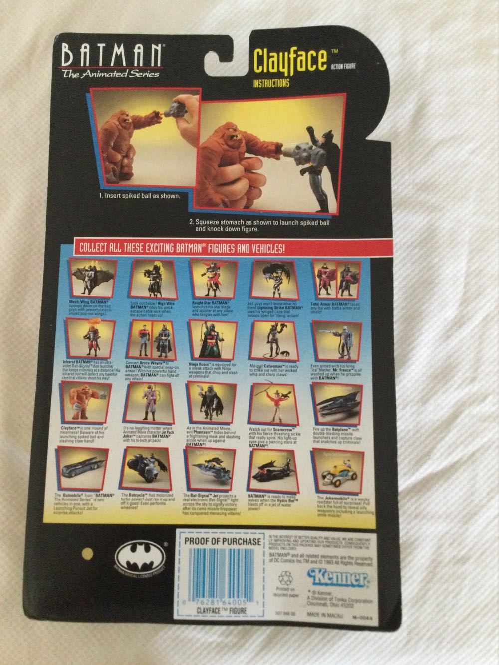 Clayface - Kenner (Batman: The Animated Series) action figure collectible [Barcode 076281640051] - Main Image 2