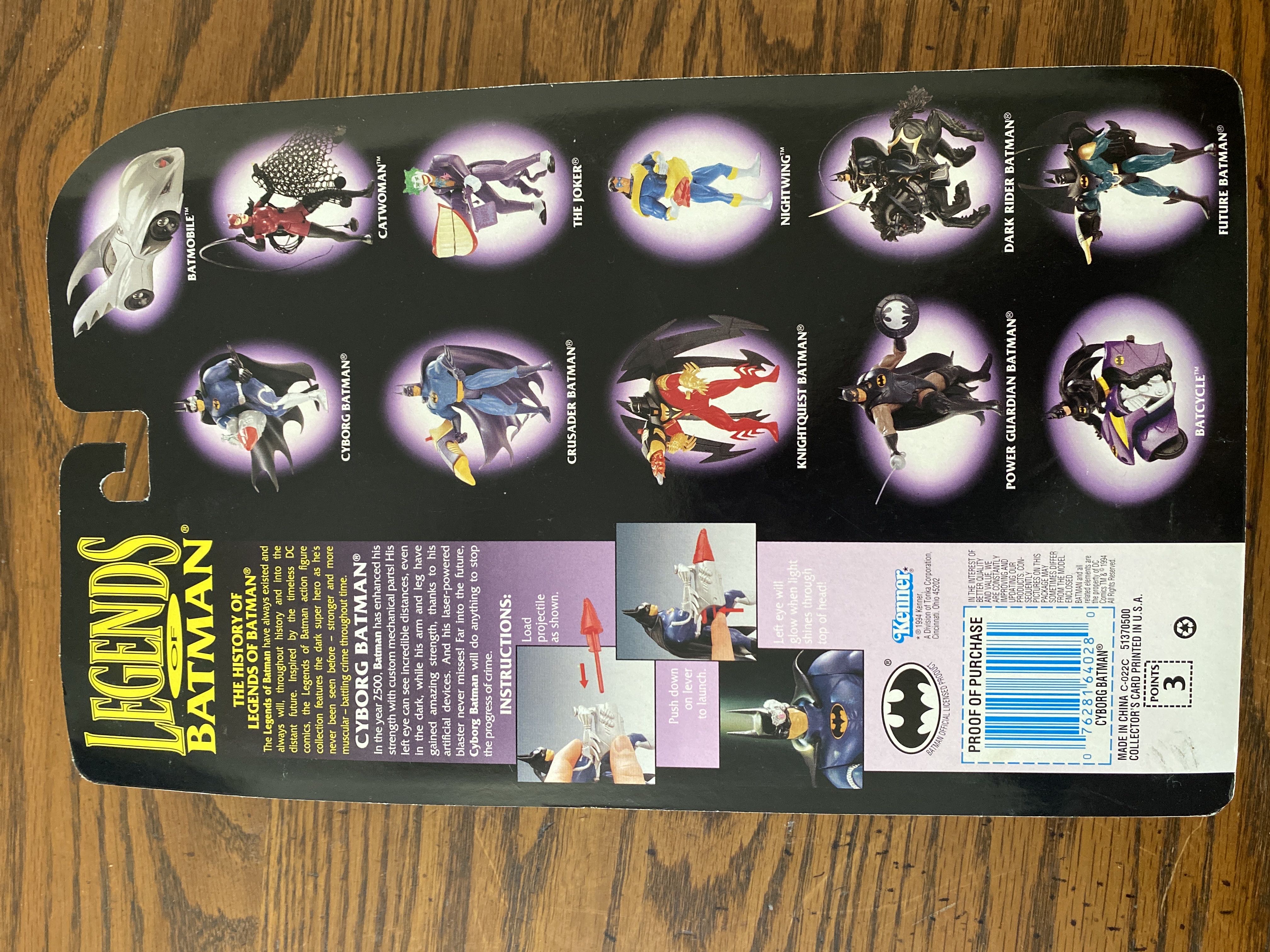 Batman (Cyborg) - Hasbro / Kenner (Batman: Legends Of Batman) action figure collectible [Barcode 076281640280] - Main Image 2