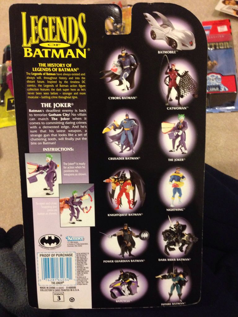 The Joker with Snapping Jaw - Hasbro / Kenner (Batman Legends of Batman) action figure collectible [Barcode 076281640341] - Main Image 2