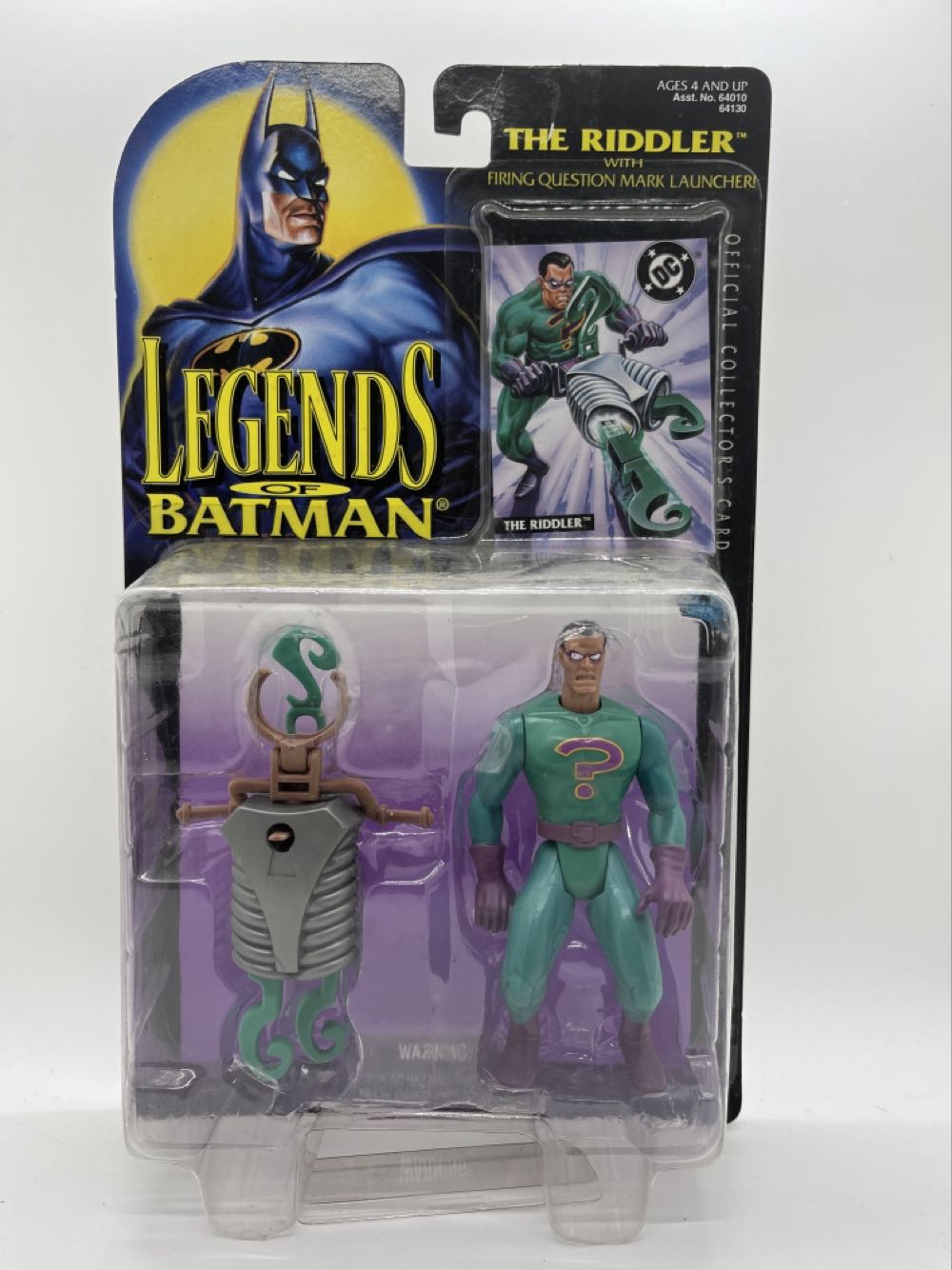 The Riddler with Firing Question Mark Launcher - Kenner/Tonka/Hasbro (Batman Legends of Batman) action figure collectible [Barcode 076281641300] - Main Image 3
