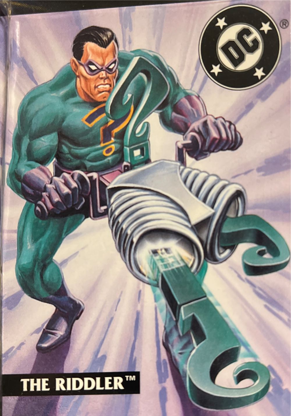 The Riddler with Firing Question Mark Launcher - Kenner/Tonka/Hasbro (Batman Legends of Batman) action figure collectible [Barcode 076281641300] - Main Image 4