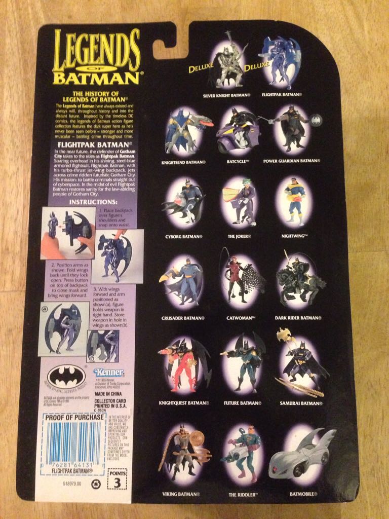 Legends Of Batman Flightpak Batman - Hasbro / Kenner (Legends Of Batman) action figure collectible [Barcode 076281641317] - Main Image 2