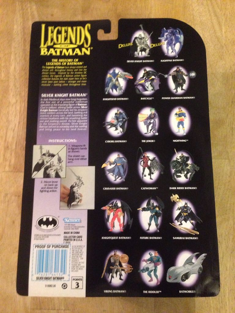 Legends Of Batman Silver Knight Batman - Hasbro / Kenner (Legends Of Batman) action figure collectible [Barcode 076281641324] - Main Image 2
